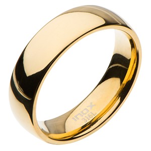 Stainless Steel 6mm Gold plated Band